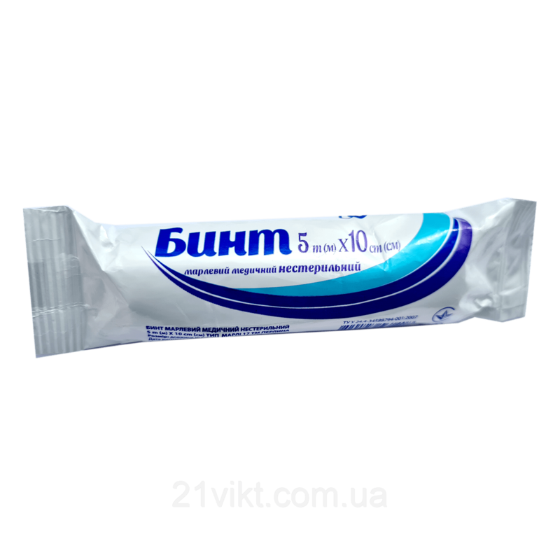 Бинт марлевий медичний нестерильний 5мх10см тип марлі 17 DR. WHITE.